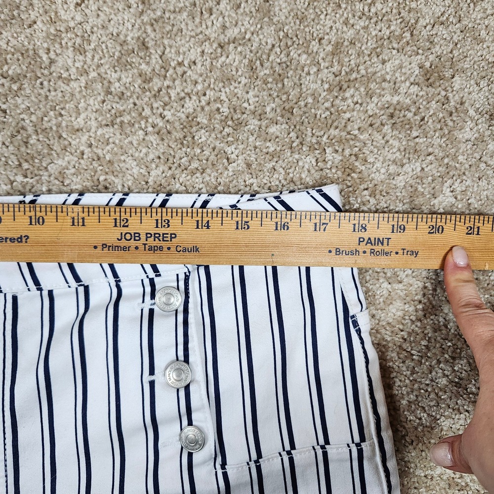 Almost Famous Shorts Striped Sailor High Waisted Navy White Size 16 - Picture 5 of 8